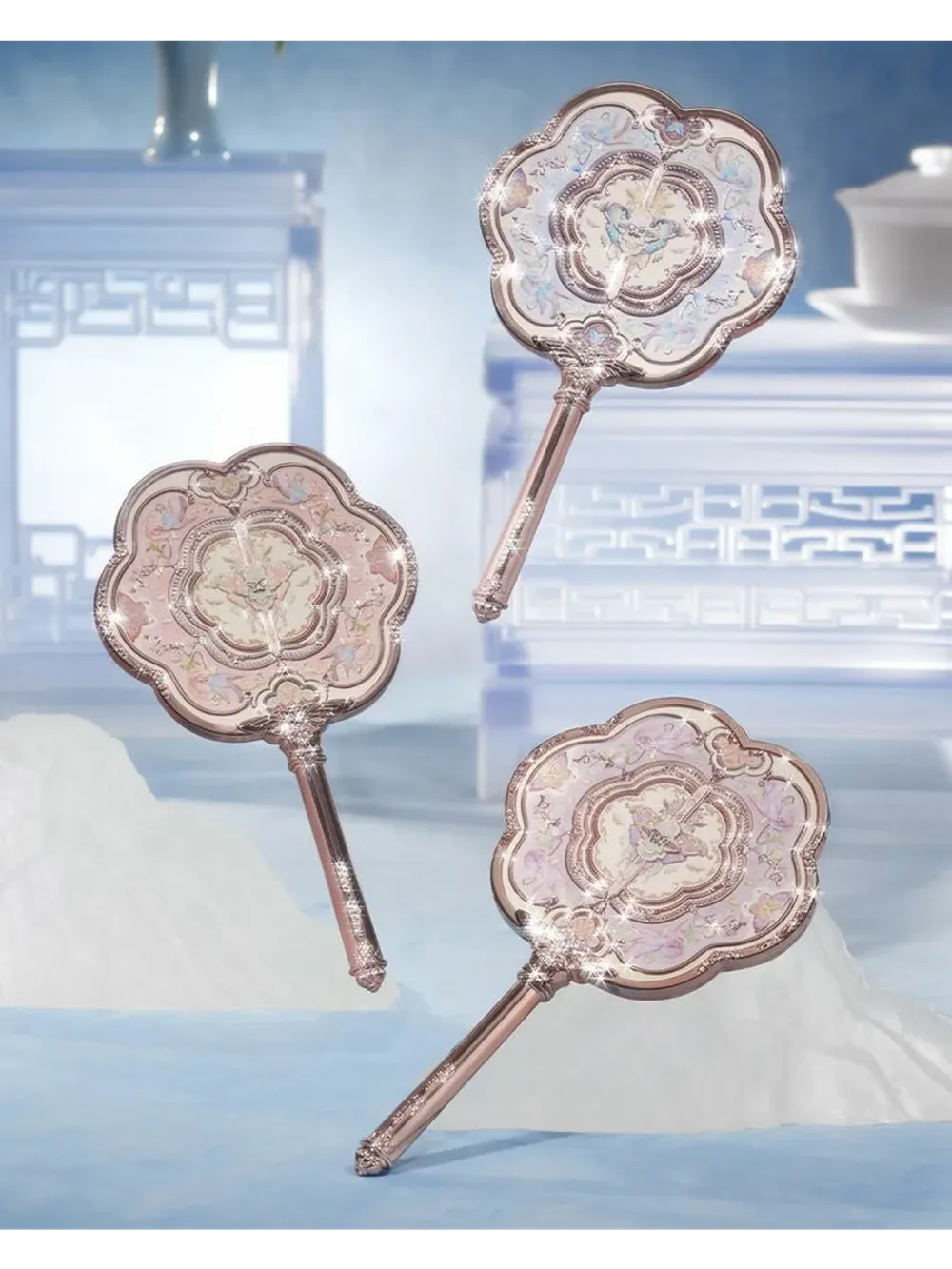 Ручное зеркало Flower Knows Butterfly Cloud Collar Hand Mirror - Floral Cyan