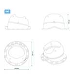 Комплект кровельного выхода канализации Wave 110 is коричневый/красный/серый/зеленый/кирпичный/черный