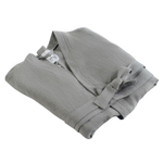 Халат из умягченного льна серого цвета Essential, S