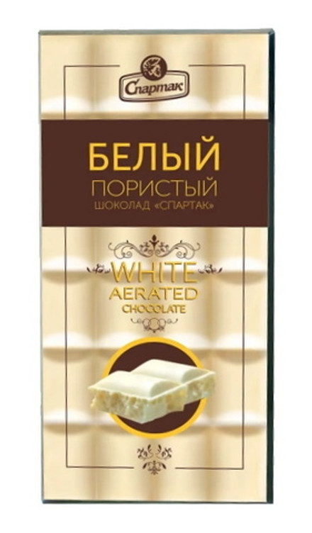 Шоколад "Спартак" 70г. Белый пористый Пенал