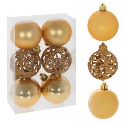 GAEM Набор из 6шт Украшение новогоднее "Шар", D 6 см, L6 W6 H7 см