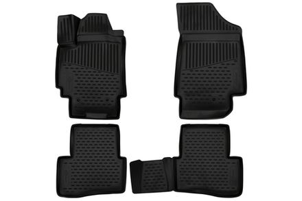 Коврики 3D в салон подходят для HYUNDAI Creta (I, Ip), 2016-2021, 4 шт. (ПУ, повышенная износостойкость)