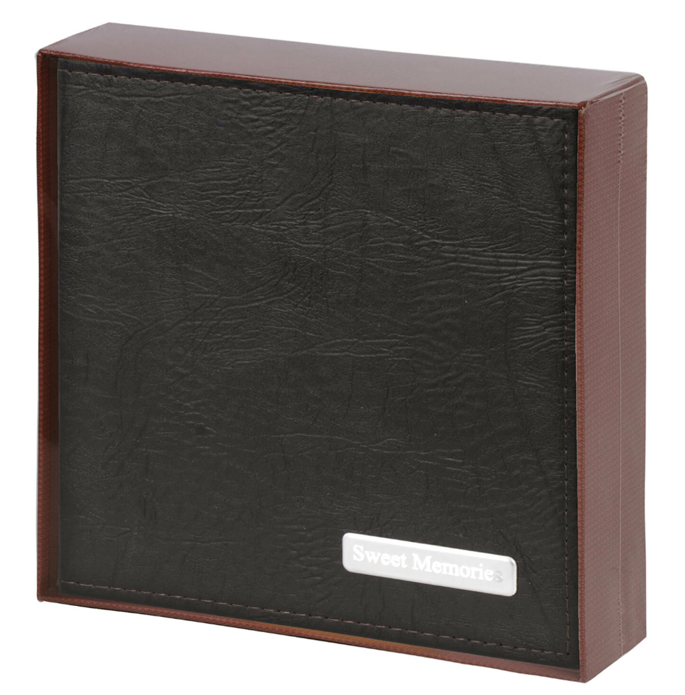 Фотоальбом BRAUBERG на 200 фото 10х15 см, под фактурную кожу, индивидуальный бокс, тёмно-коричневый, 391116-RM