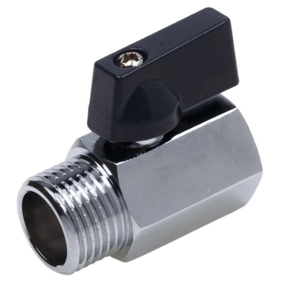 Кран шаровой AQUALINK мини хром ВН 1/2 ручка-флажок (20/200) купить в Москве и Московской области по низкой цене с доставкой по России — (2) Кран шаровой AQUALINK мини хром ВН 1/2 ручка-флажок (20/200) — (2)