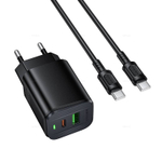 Borofone BAS83A Star PD20W+QC3.0 зарядное устройство набор (Type-C на Type-C) (black)