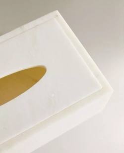 ZARA HOME САЛФЕТНИЦА ИЗ МРАМОРА, БЕЛЫЙ