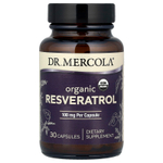 Dr. Mercola, Органический ресвератрол, 100 мг, 30 капсул