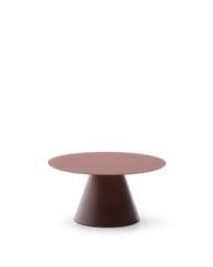 Журнальный столик Wilshire из стекла и стали терракотовый Ø80cm