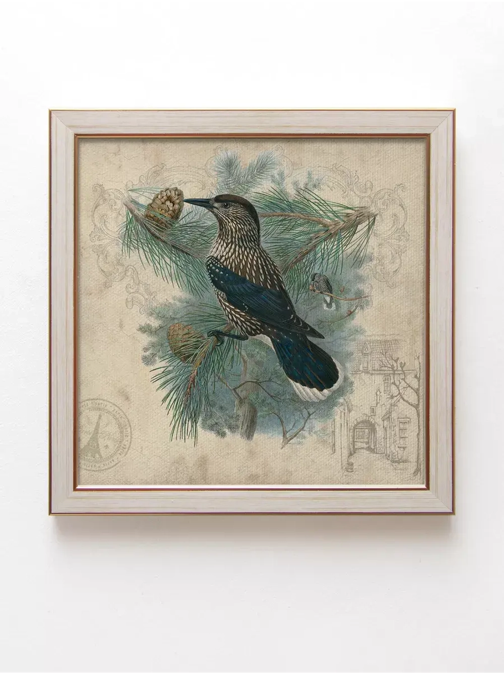 Картины на стену интерьерная на холсте 4 шт, 23*23 см