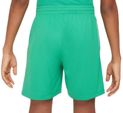 Шорты для мальчика теннисные Nike Boys Dri-Fit Multi+ Graphic Training Shorts - stadium green/white/white