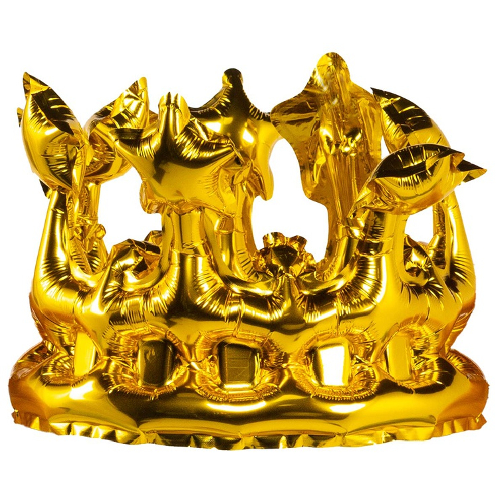 Шар Фольгированный Корона золото (Золотой)