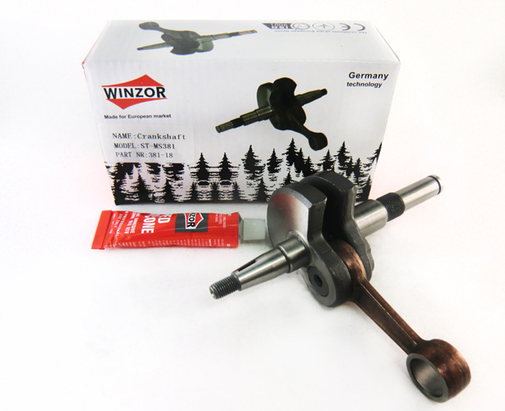 Вал коленчатый б/п Stihl MS-380/381 (герметик, а: 11190300400) [Winzor]