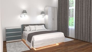 Кровать ЧЕЛСИ с подсветкой и мягким изголовьем