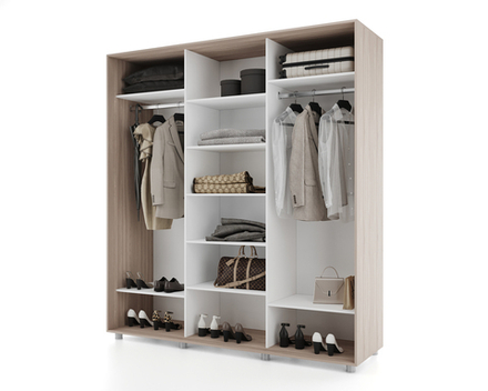 Шкаф-купе МАМА PRIME, 177х60х230 Шимо светлый с зеркалом