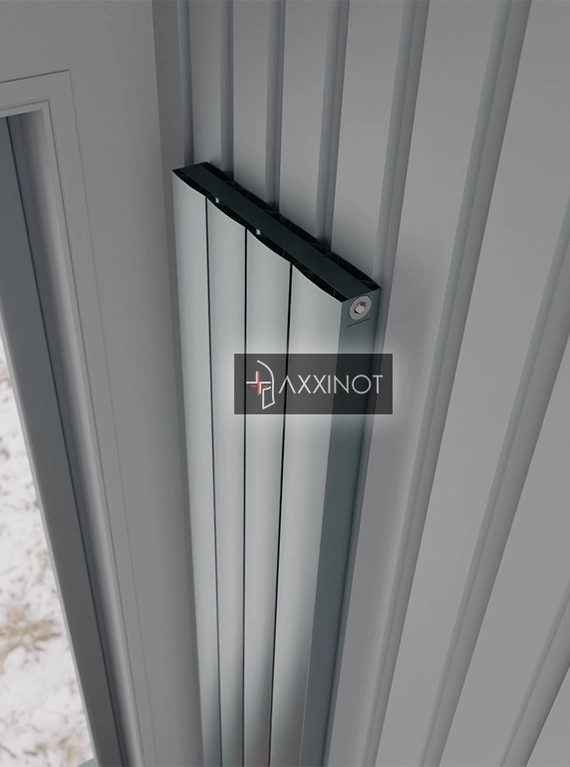 Вертикальный электрический алюминиевый радиатор Axxinot Barkas VE 1800 высотой 1830 мм