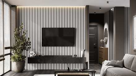 Рейка декоративная МДФ белая Ликорн 40×16×2800 мм