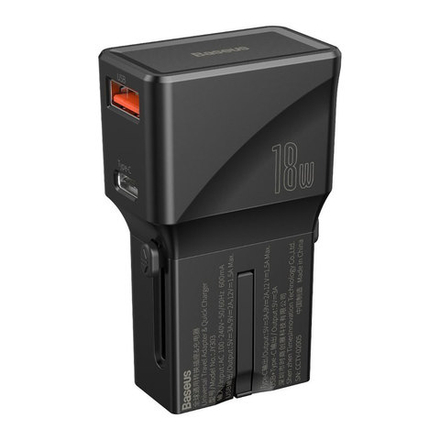 Зарядное устройство Baseus Universal Conversion Plug PPS Charger C+U 18W Youth Edition