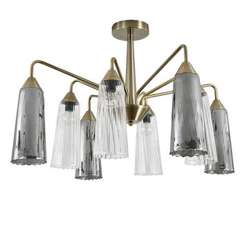 Люстра на штанге 8*E14 V000510 13028/8R Brass бронза Campana Indigo