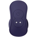 Синяя анальная пробка с вибрацией и пультом ДУ Wicked Twister - 12 см. (Цвет: синий)