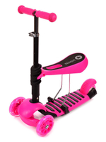 Самокат 3-колесный с сиденьем 56x14x70.5см,перед.колесаPUсо вспышкой, зад.колесоPVC,макс.нагруз.30кг