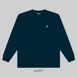  Лонгслив мужской Carhartt WIP Chase артикул:I026392_duck_blue - купить в магазине Дайс