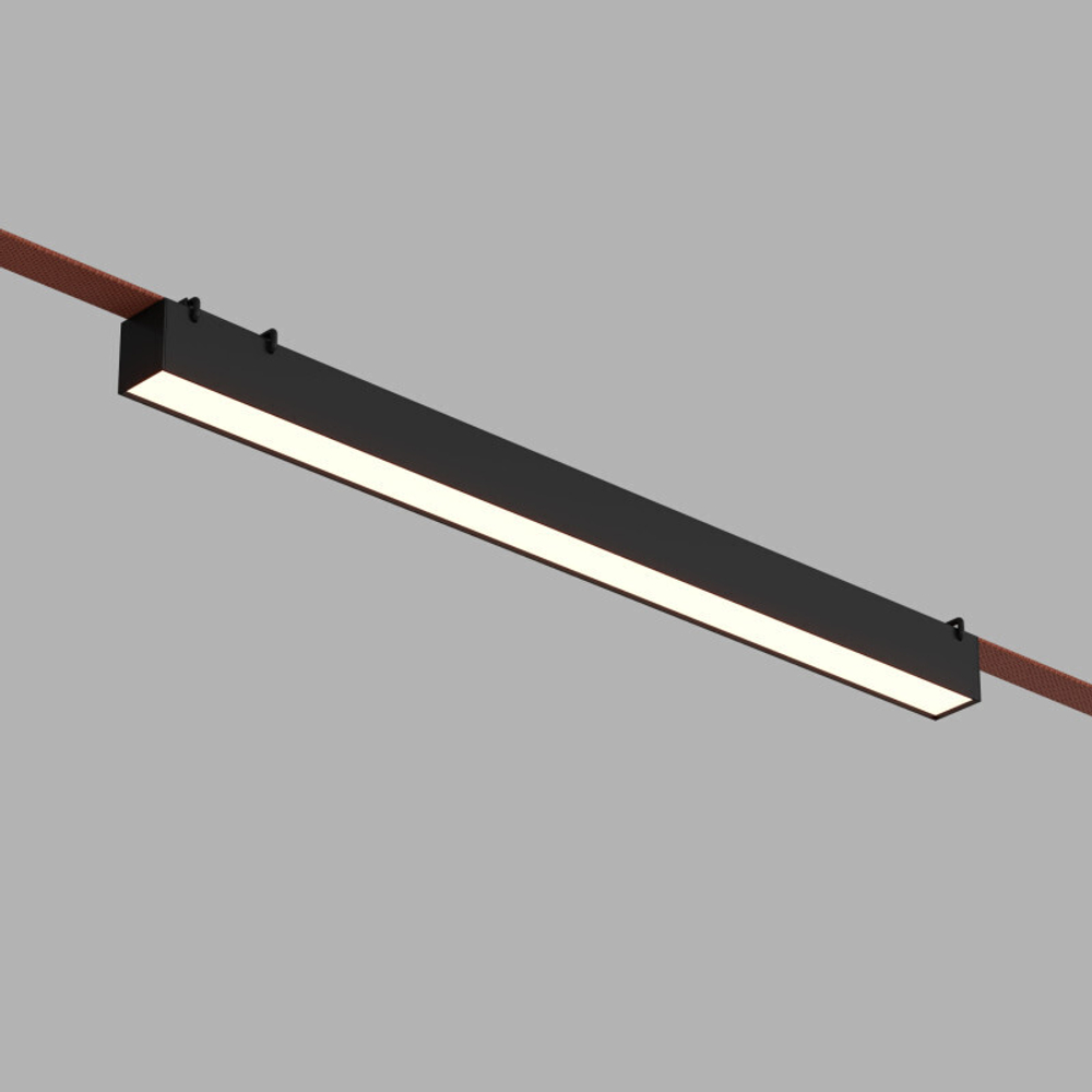 DK5676-BK Cветильник для трека-ремня Belty Smart, серия Linear, со светодиодом, L642*W40*H45мм, 48V DC, 24W, RA90, 120°, 2700-6500K, IP20, черный, алюминий
