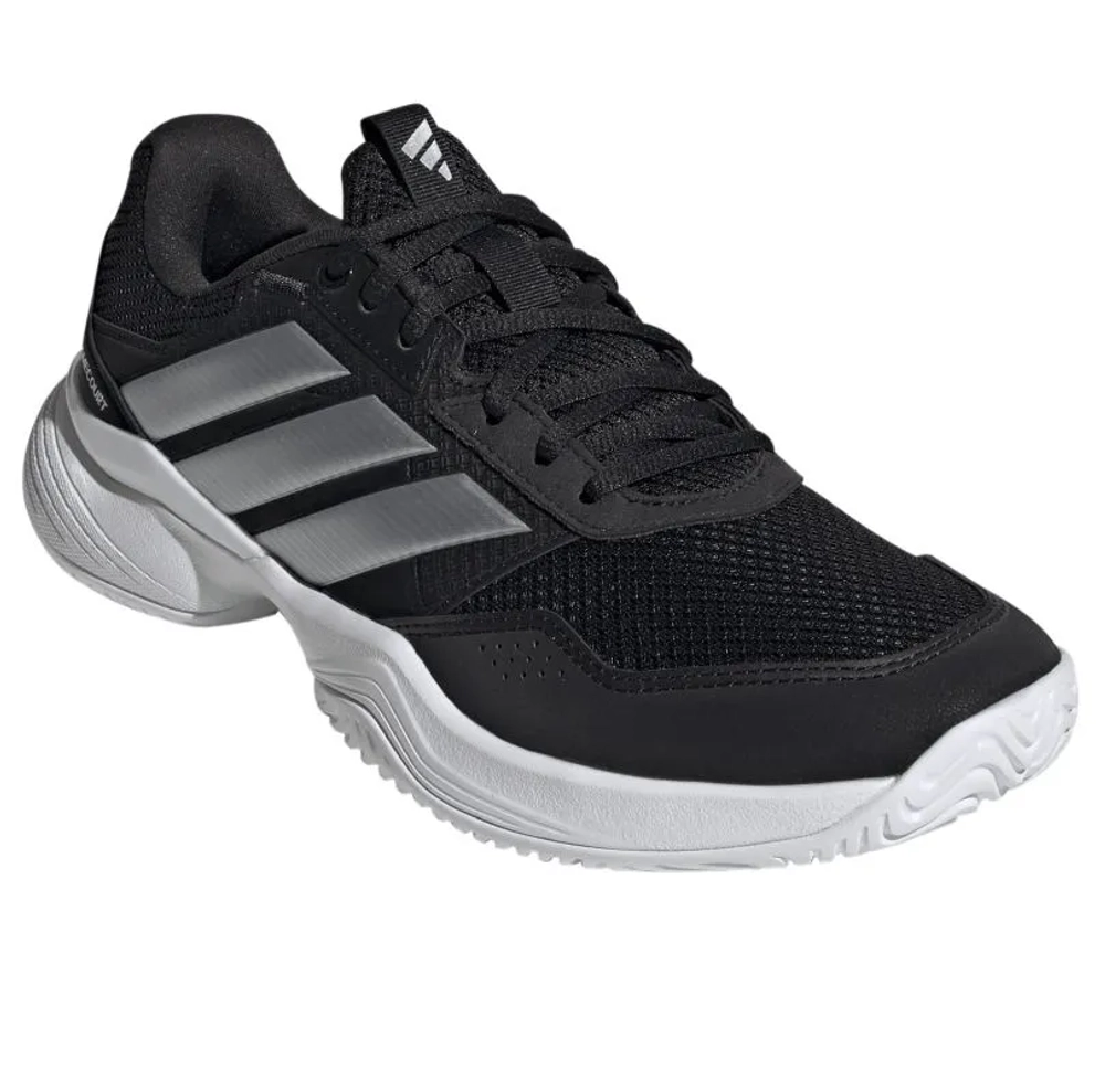 Женские Кроссовки теннисные Adidas GameCourt 3 W - core black/silver metallic/cloud white
