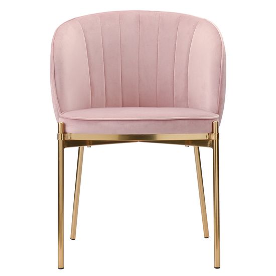 Стул coral, велюр, пыльная роза