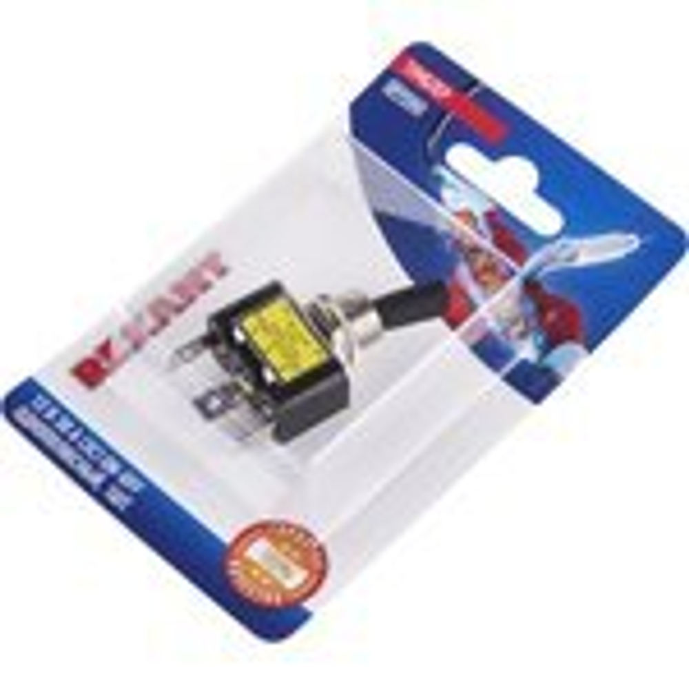 Тумблер REXANT 12V 30А (3c) ON-OFF однополюсный  с красной LED подсветкой  (ASW-07D-2) 06-0334-B