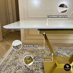 Кухонный раздвижной стол "Леон", белый