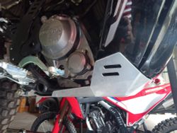 Skid Plate for Honda CRF300Rally (2021-UP). Aluminium, 4mm. Silver