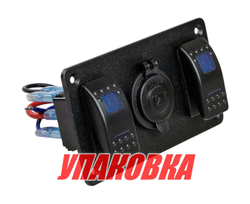 Панель бортового питания 2 переключателя, розетка питания (упаковка из 2 шт.)