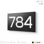 Номер на дверь 784, табличка на дверь для офиса, квартиры, кабинета, аудитории, склада, черная 120х70 мм, Айдентика Технолоджи