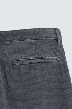 ZARA БРЮКИ ИЗ ВАРЕНОГО ХЛОПКА, СВЕТЛЫЙ ИНДИГО