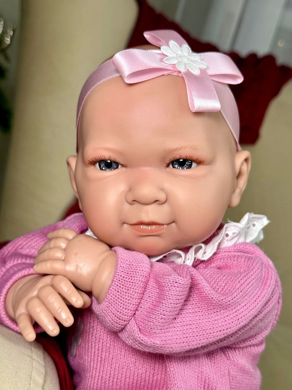 Кукла для девочки мягконабивная 45см Паула с пледом (4502)