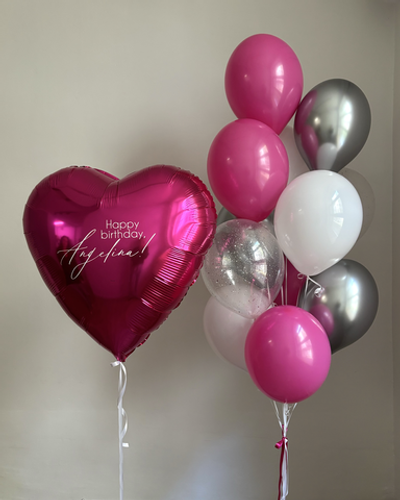 Набор для Девушки 30 розовый+серебряный