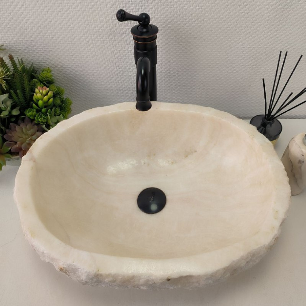 Раковина из оникса Erozy White EO-02198 52x41x15 см