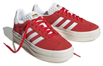 Adidas originals Gazelle Bold non-slip wear-resistant low-top sneakers for men and women with the same style red and white