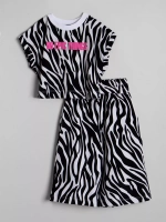 Костюм для девочки с принтом зебра