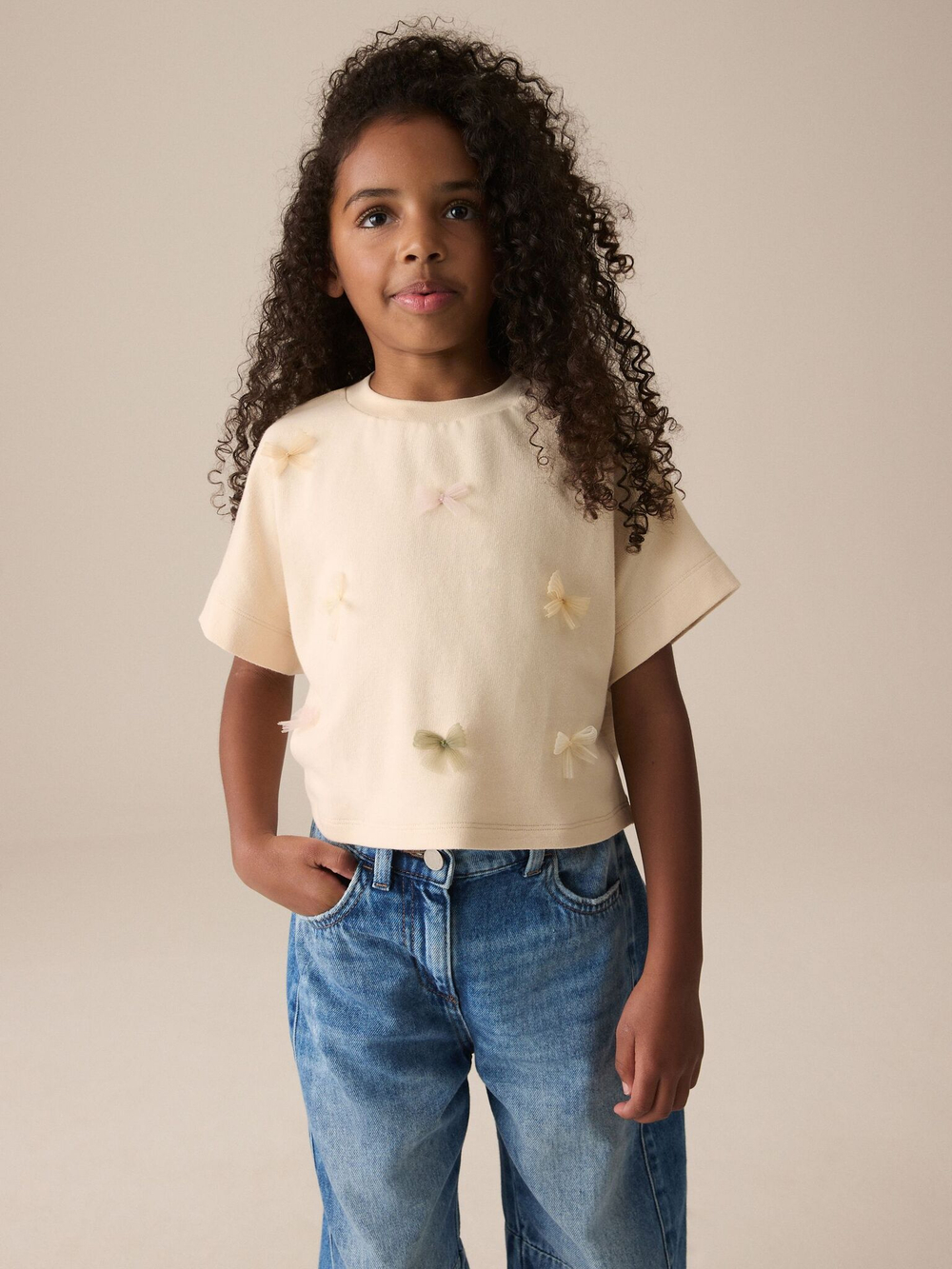 Футболка для девочки Next E44-401, Бежевый