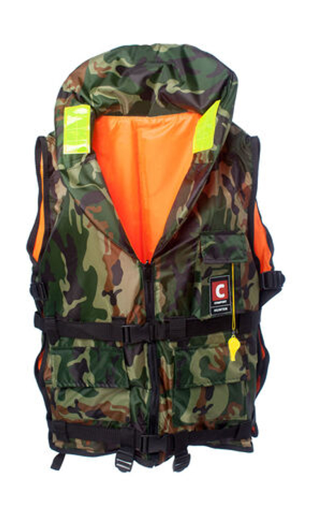 Жилет спасательный двусторонний универсальный COMFORT HUNTER (Охотник) 80-120 кг