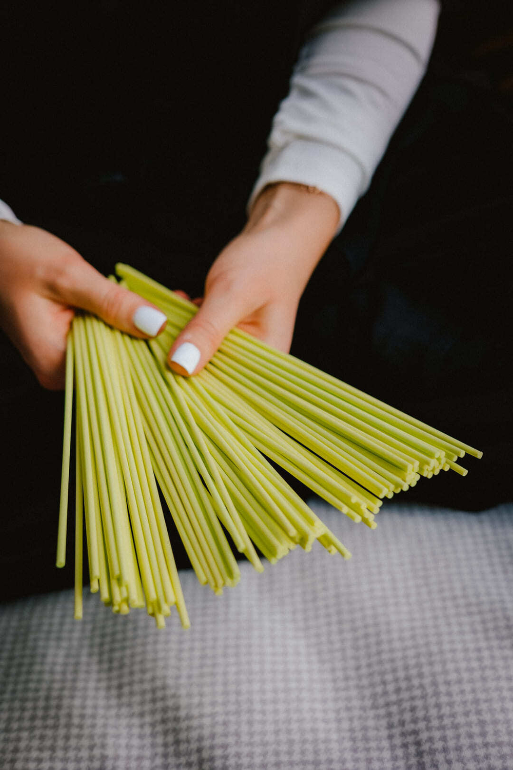 Зелёные фибровые палочки для диффузора 25 см, 100 штук