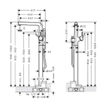 Смеситель для ванны Hansgrohe Talis S 72412000 хром