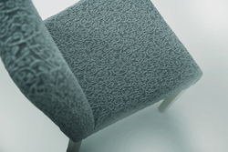 Чехол на стул без оборки Жаккард, цвет Серый