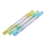 Набор текстовыделителей 3шт. 2-х стор,1 стор-кисточка,цв.пастель, 2 стор-с блестк. розовый