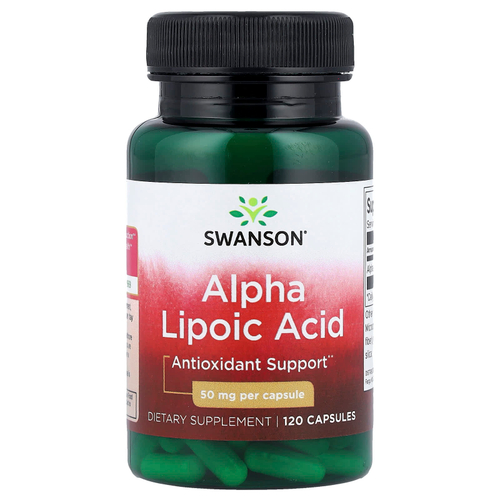 Swanson Vitamins, альфа-липоевая кислота, 50 мг, 120 капсул