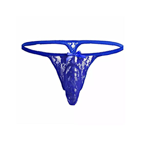 Мужские трусы стринги синие Romeo Rossi RR1033-16