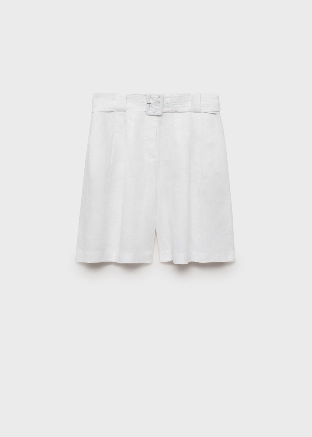 Льняные бермуды с поясом