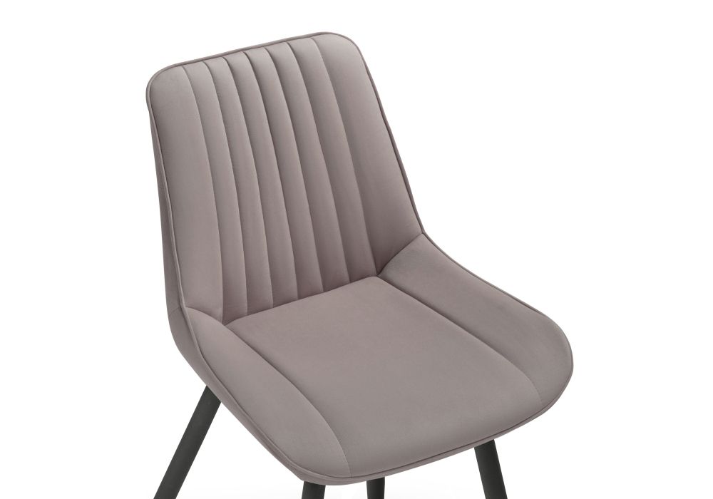 Стул на металлокаркасе Седа крутящийся велюр латте / черный