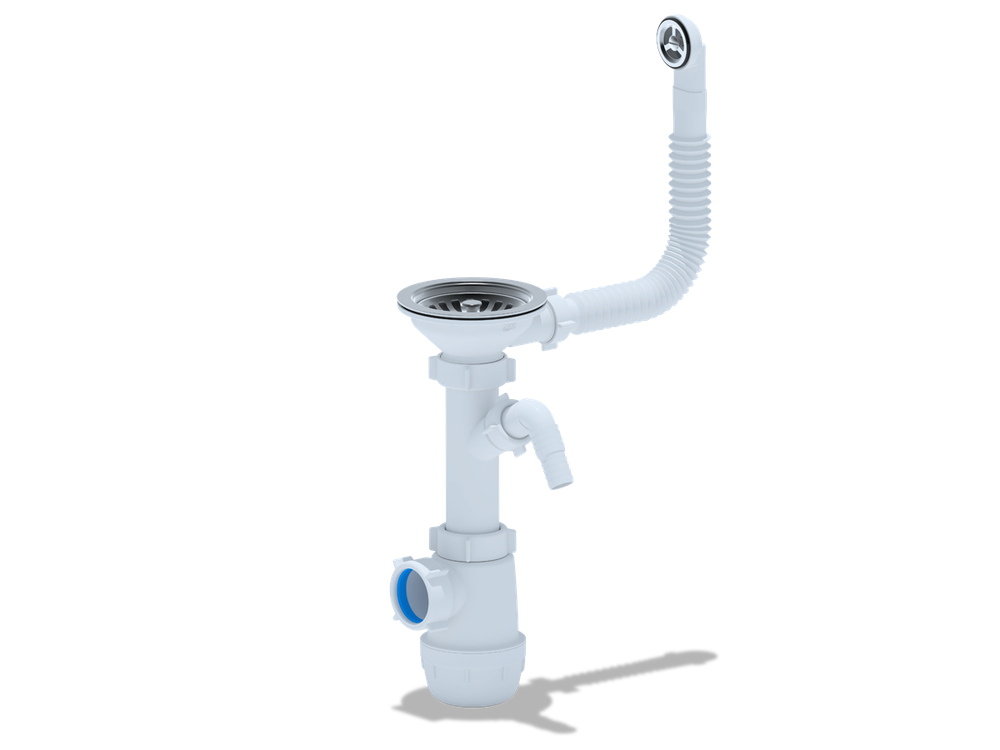 Сифон Ани Грот 3 1/2"* 40с переливом и отв. с/м